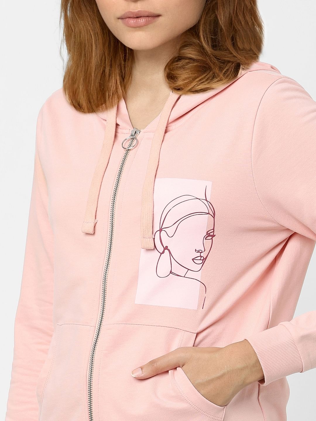 Pink Graphic Print Sweatshirt