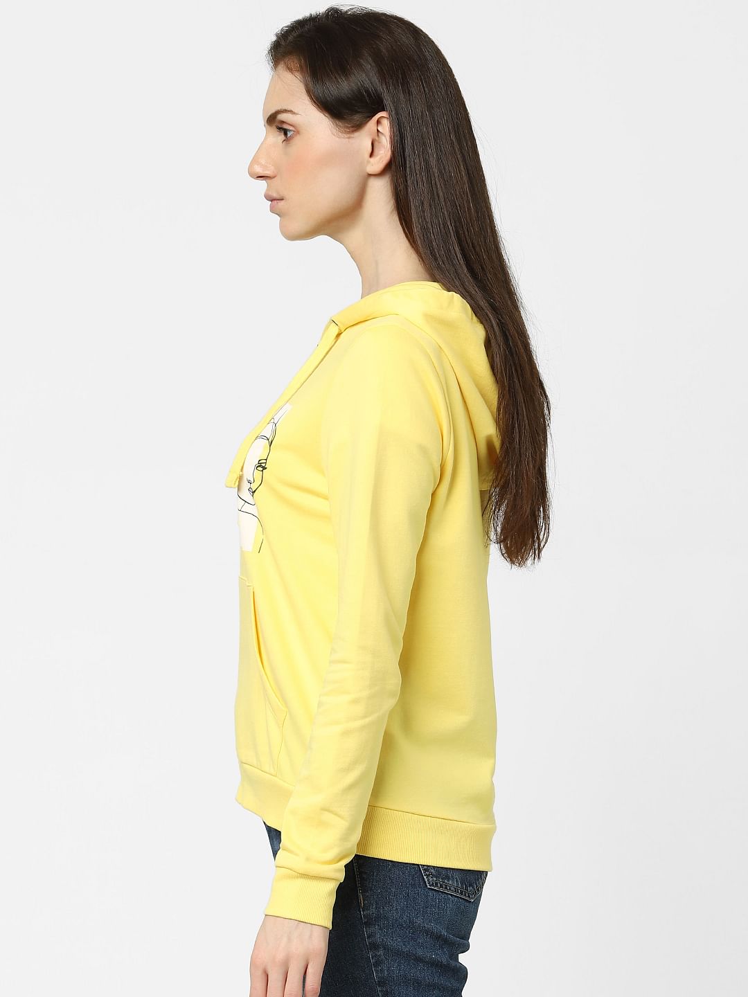 Yellow Graphic Print Sweatshirt