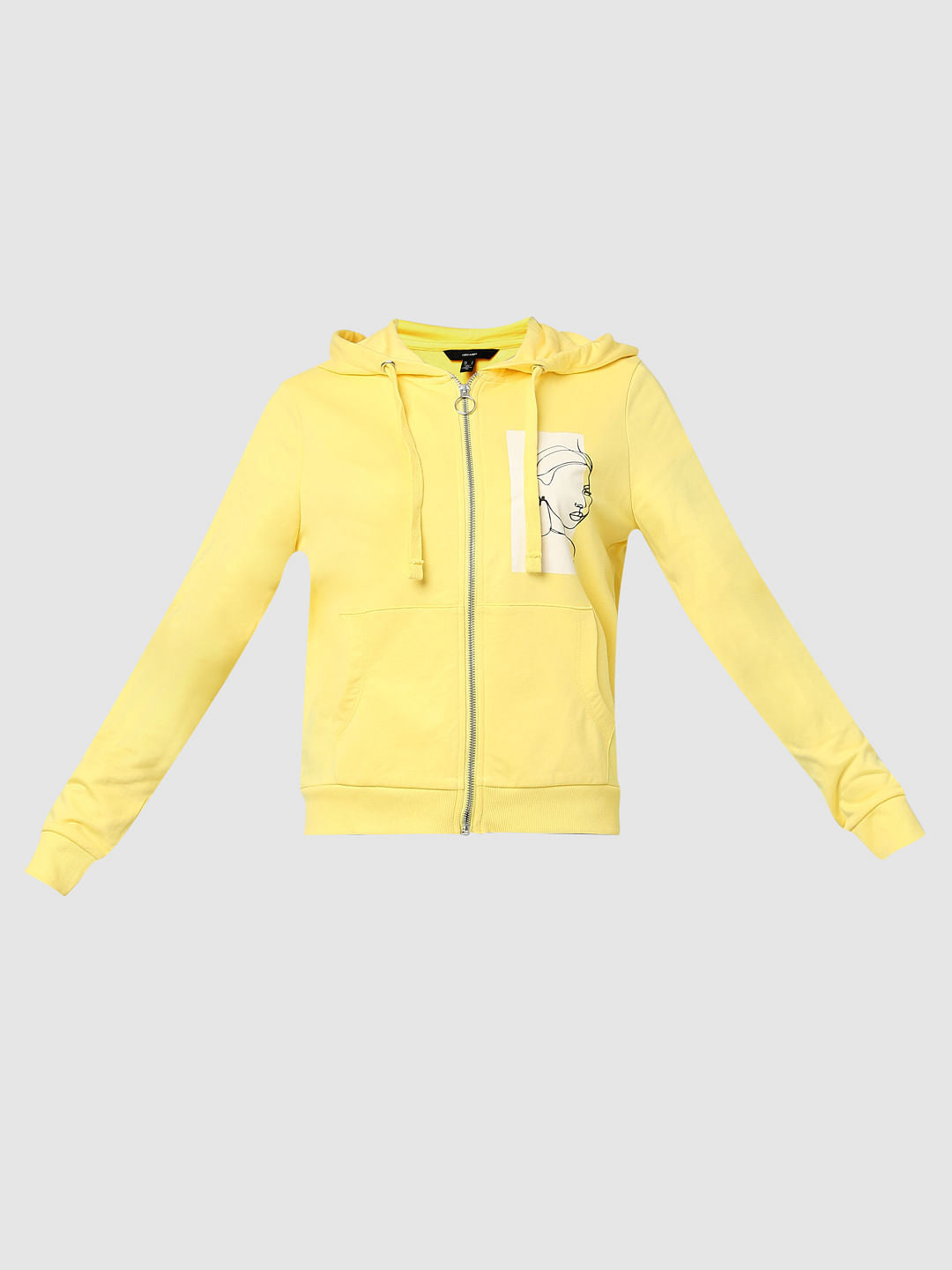 Yellow Graphic Print Sweatshirt