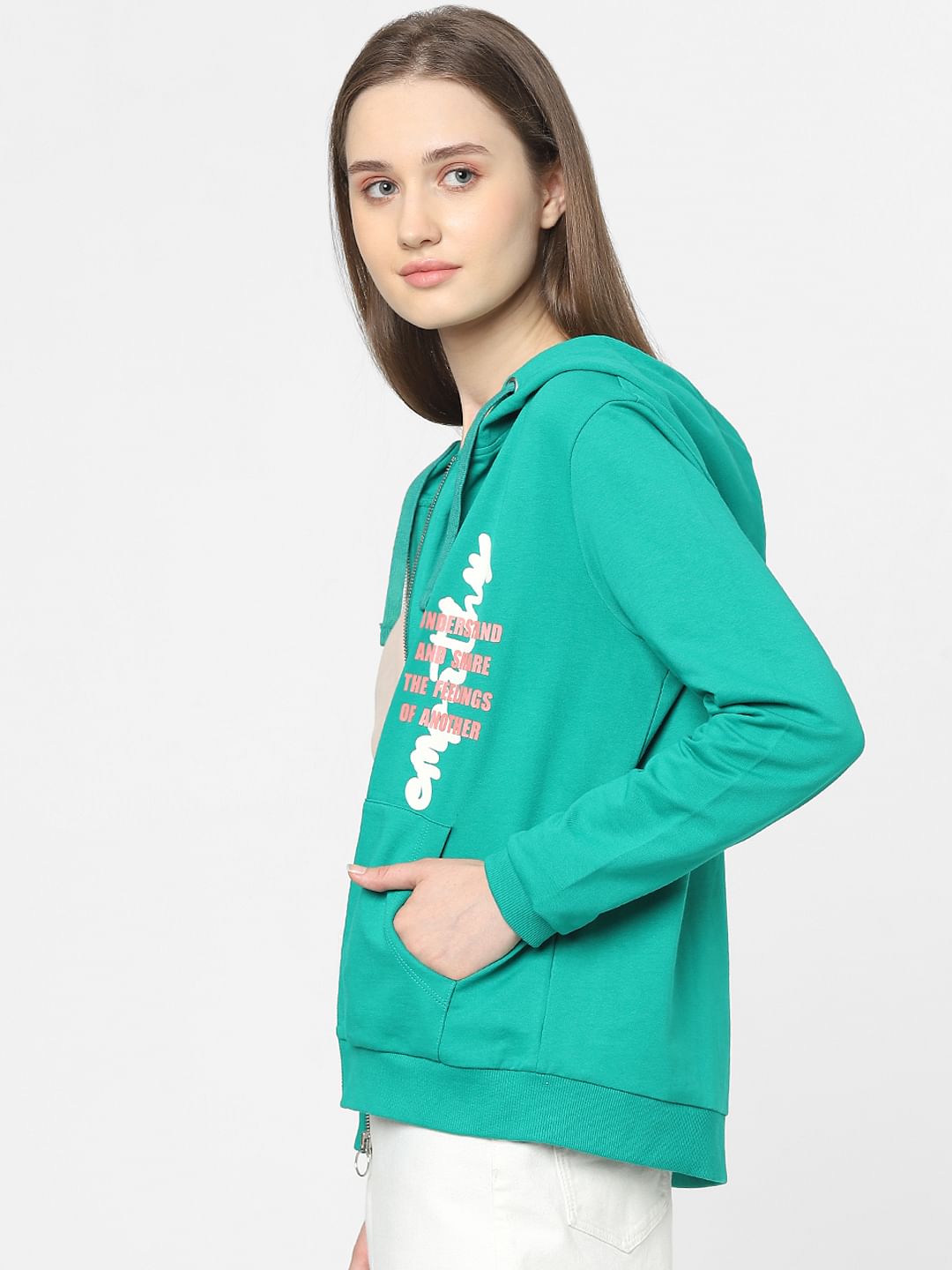 Green Graphic Print Sweatshirt