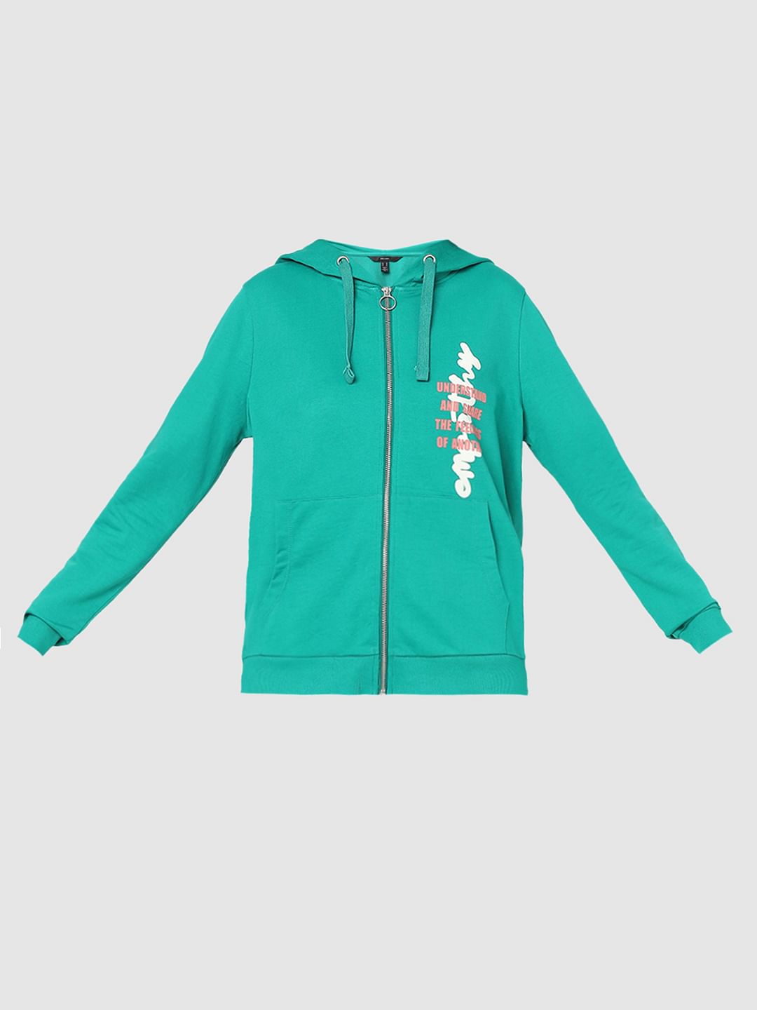 Green Graphic Print Sweatshirt