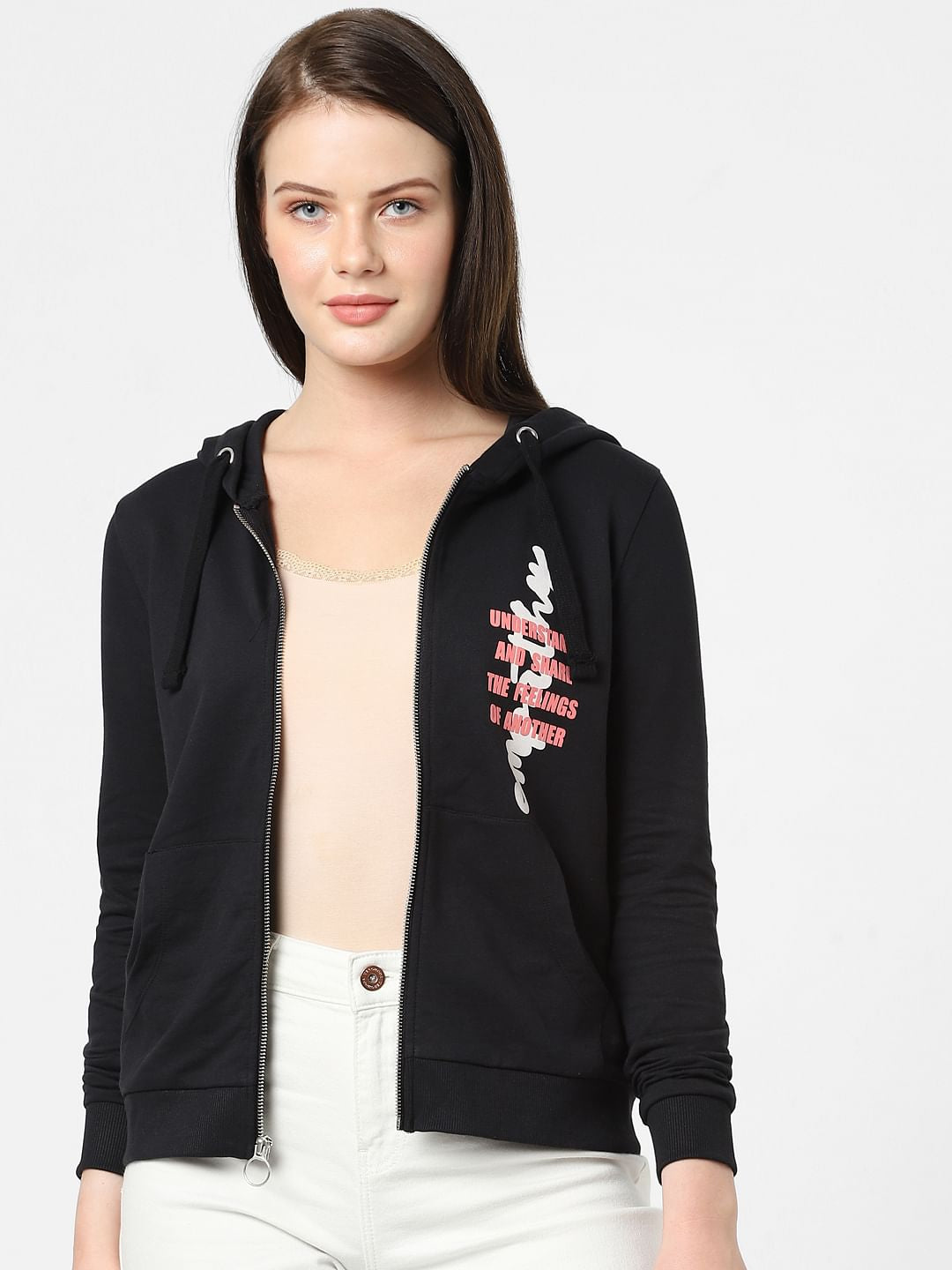 Black Graphic Print Sweatshirt