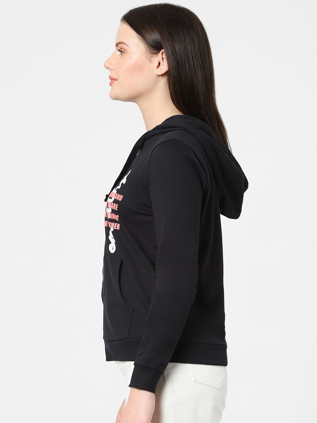 Black Graphic Print Sweatshirt