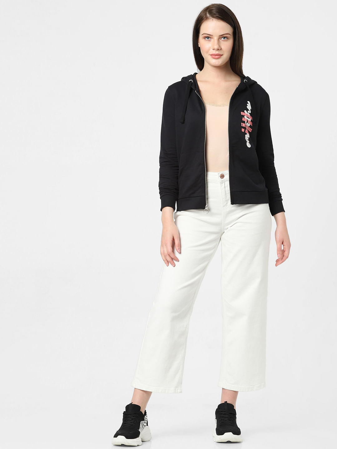 Black Graphic Print Sweatshirt