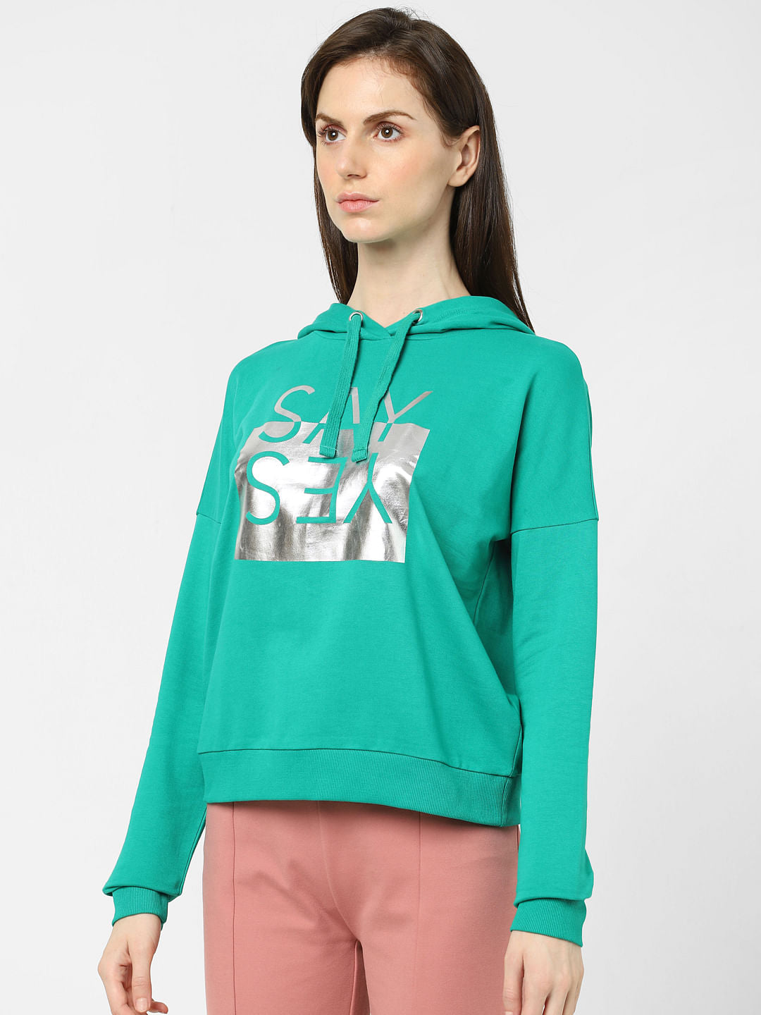 Green Hooded Sweatshirt