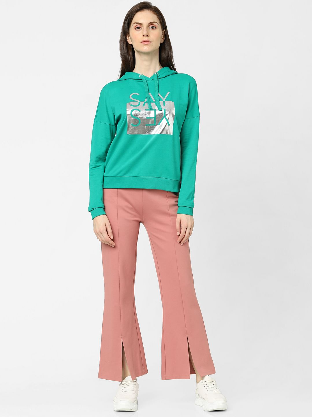 Green Hooded Sweatshirt