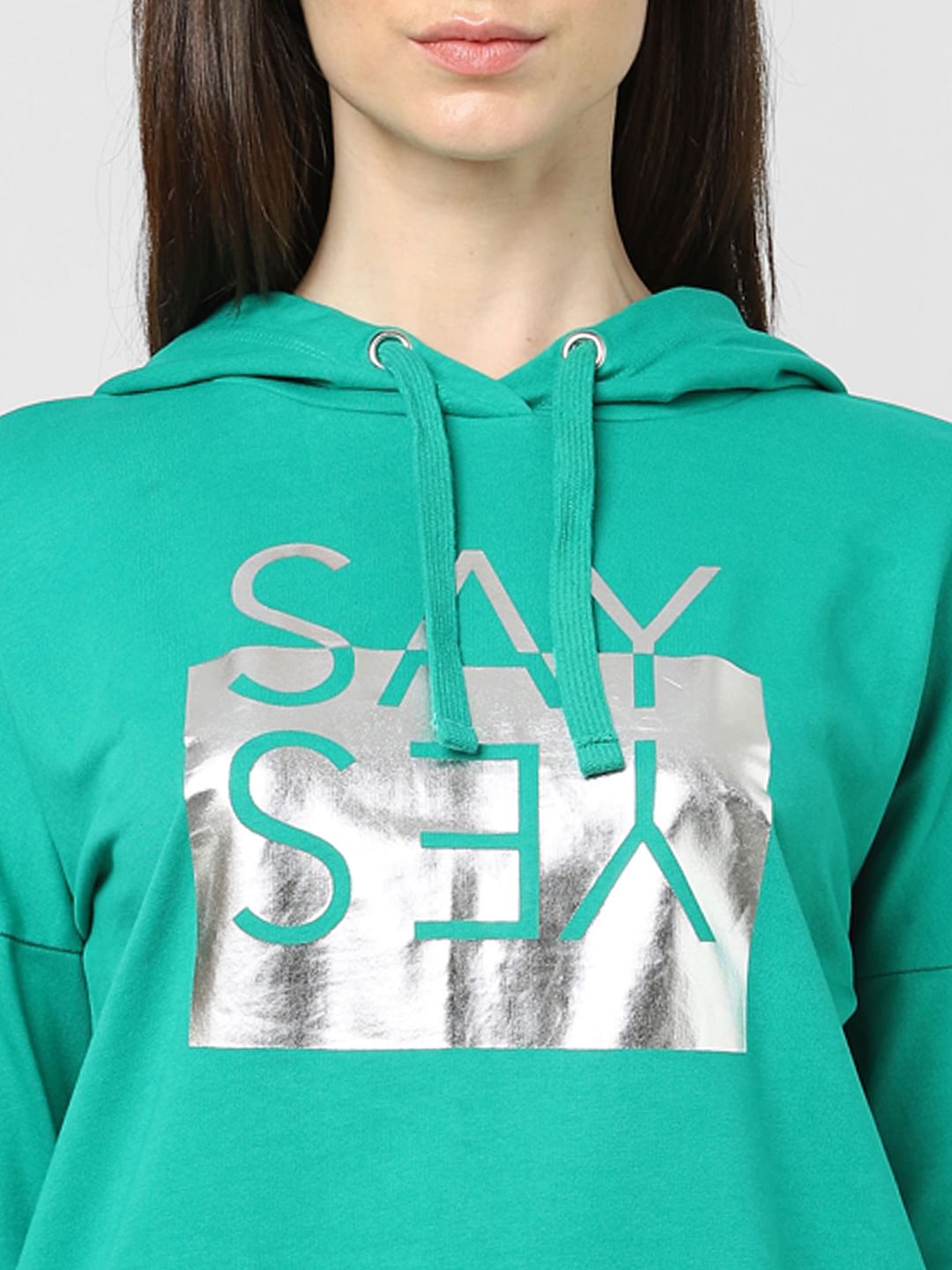 Green Hooded Sweatshirt