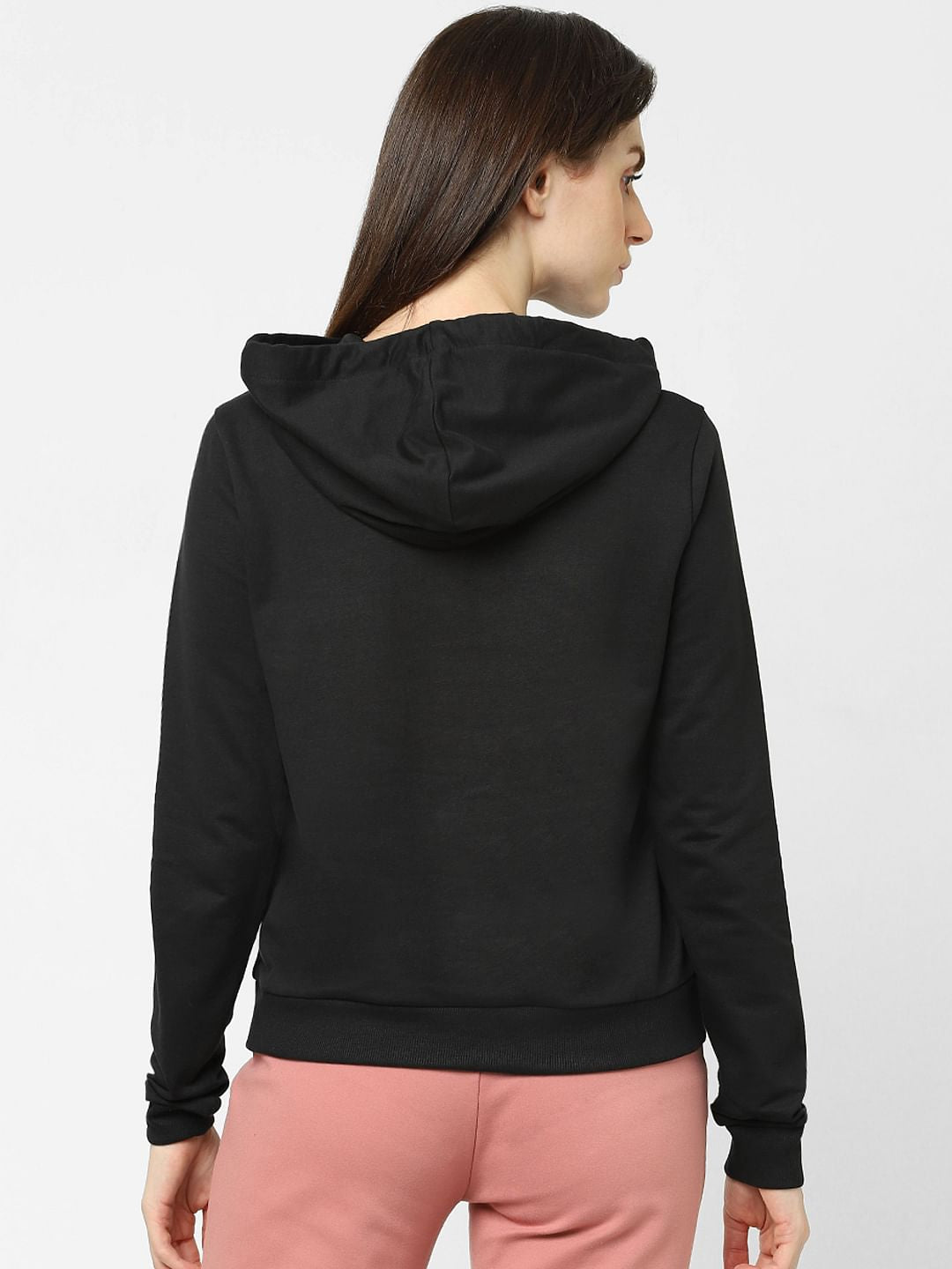 Black Typographic Print Sweatshirt