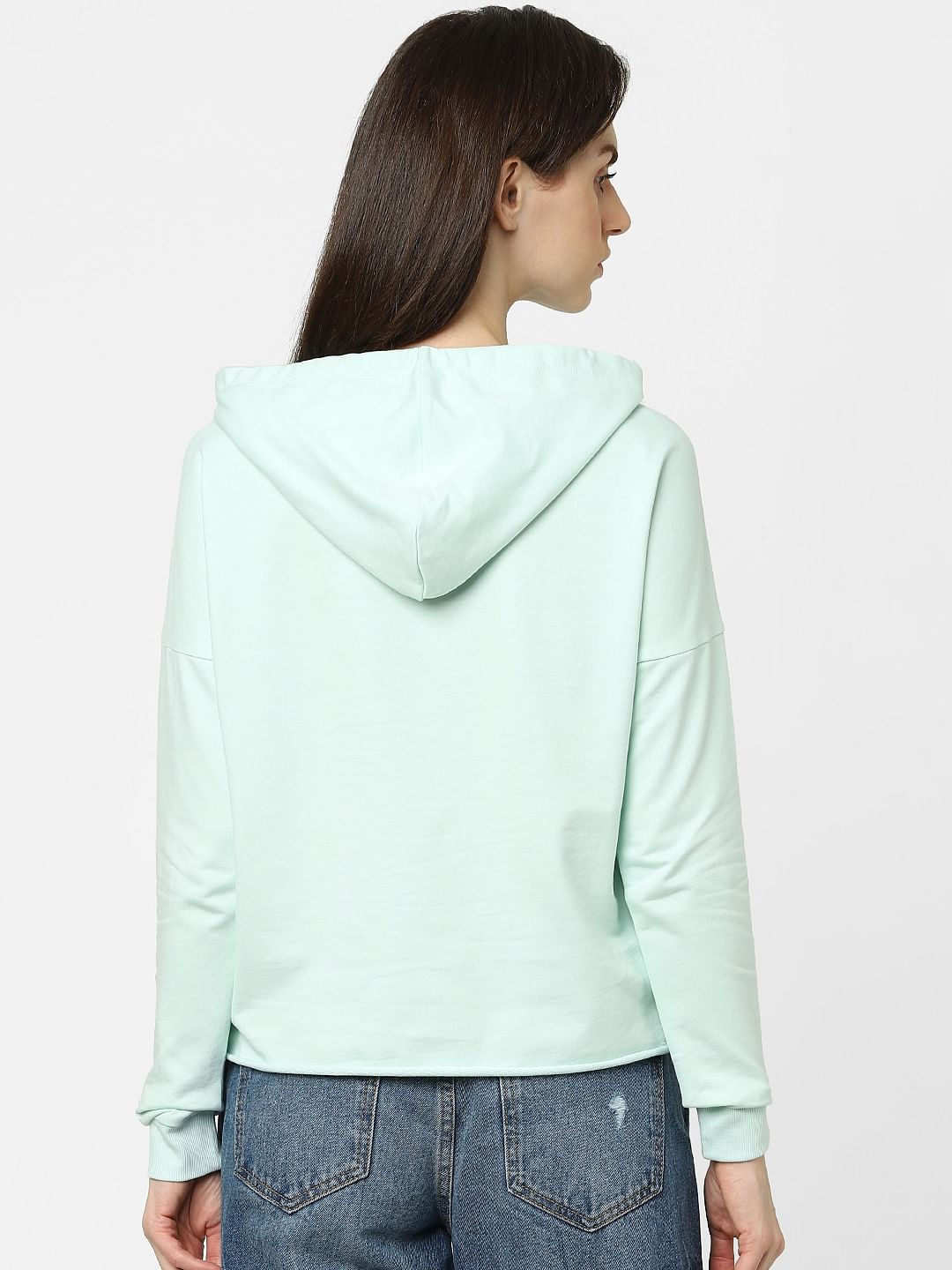 Blue Typographic Print Sweatshirt