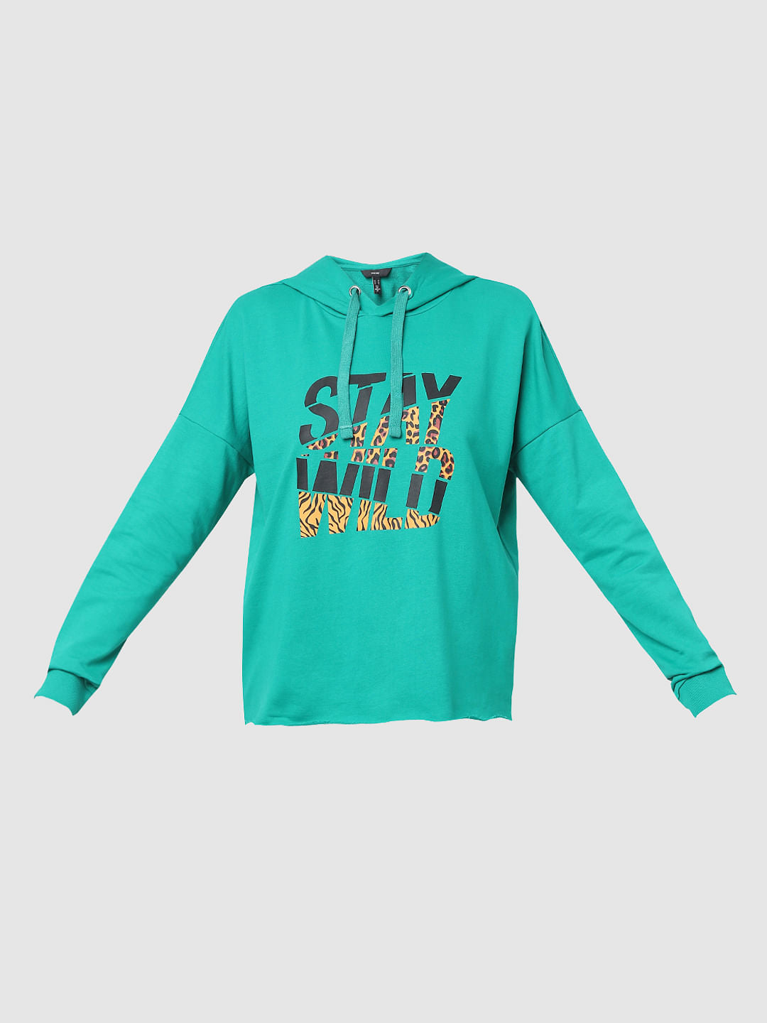 Green Typographic Print Sweatshirt