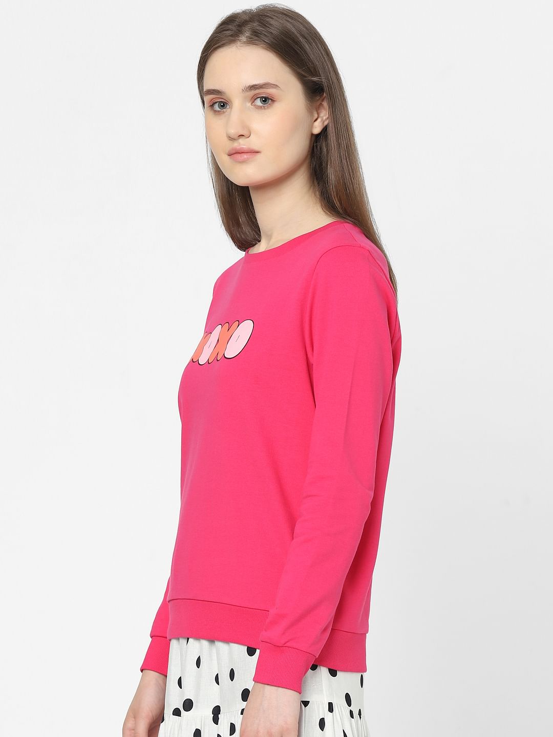 Pink Printed Sweatshirt