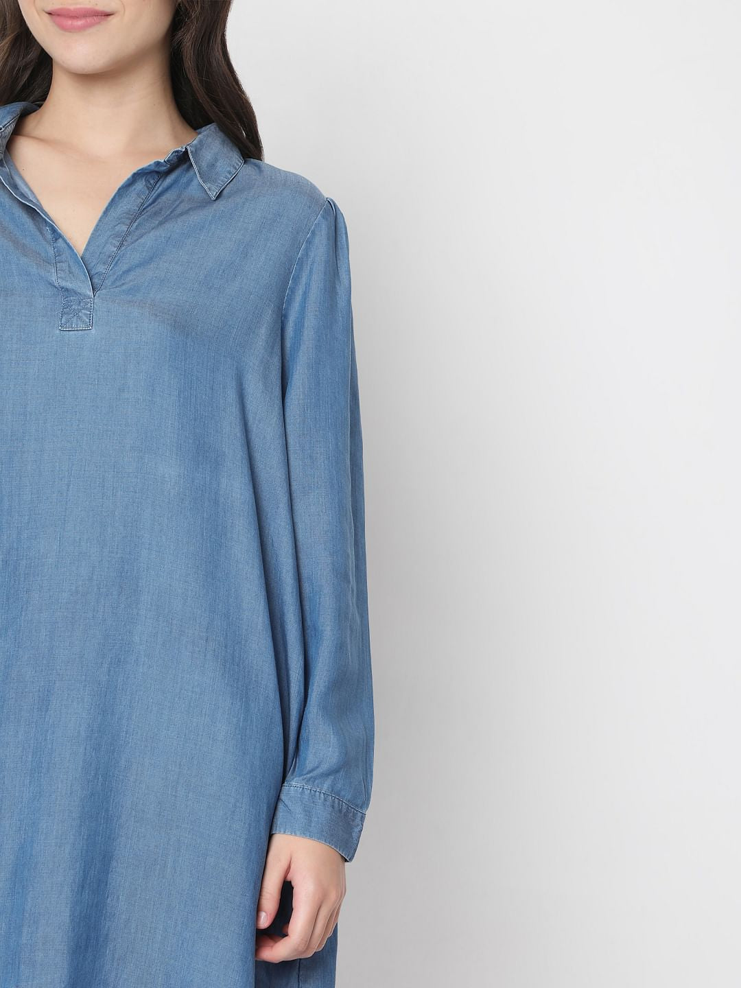 Blue Denim Shirt Dress