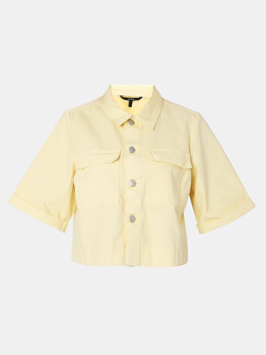 Yellow Cropped Shirt