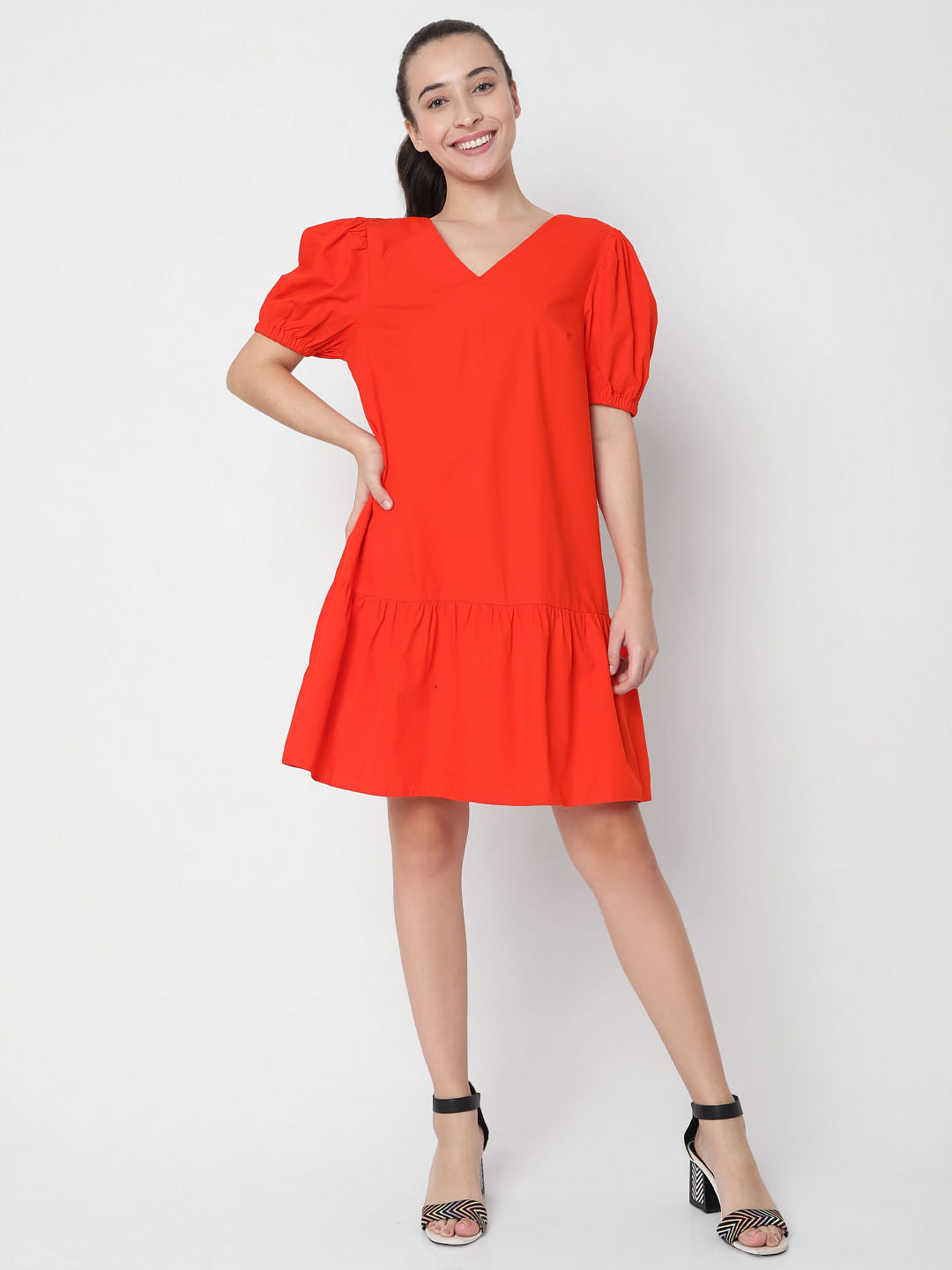 Red Shift Dress