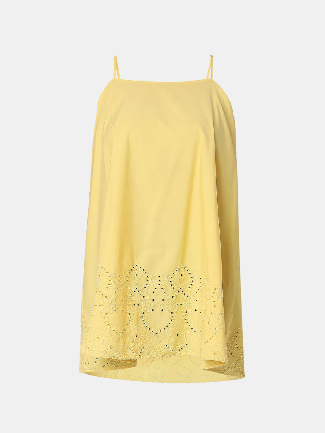Yellow Schiffli Top