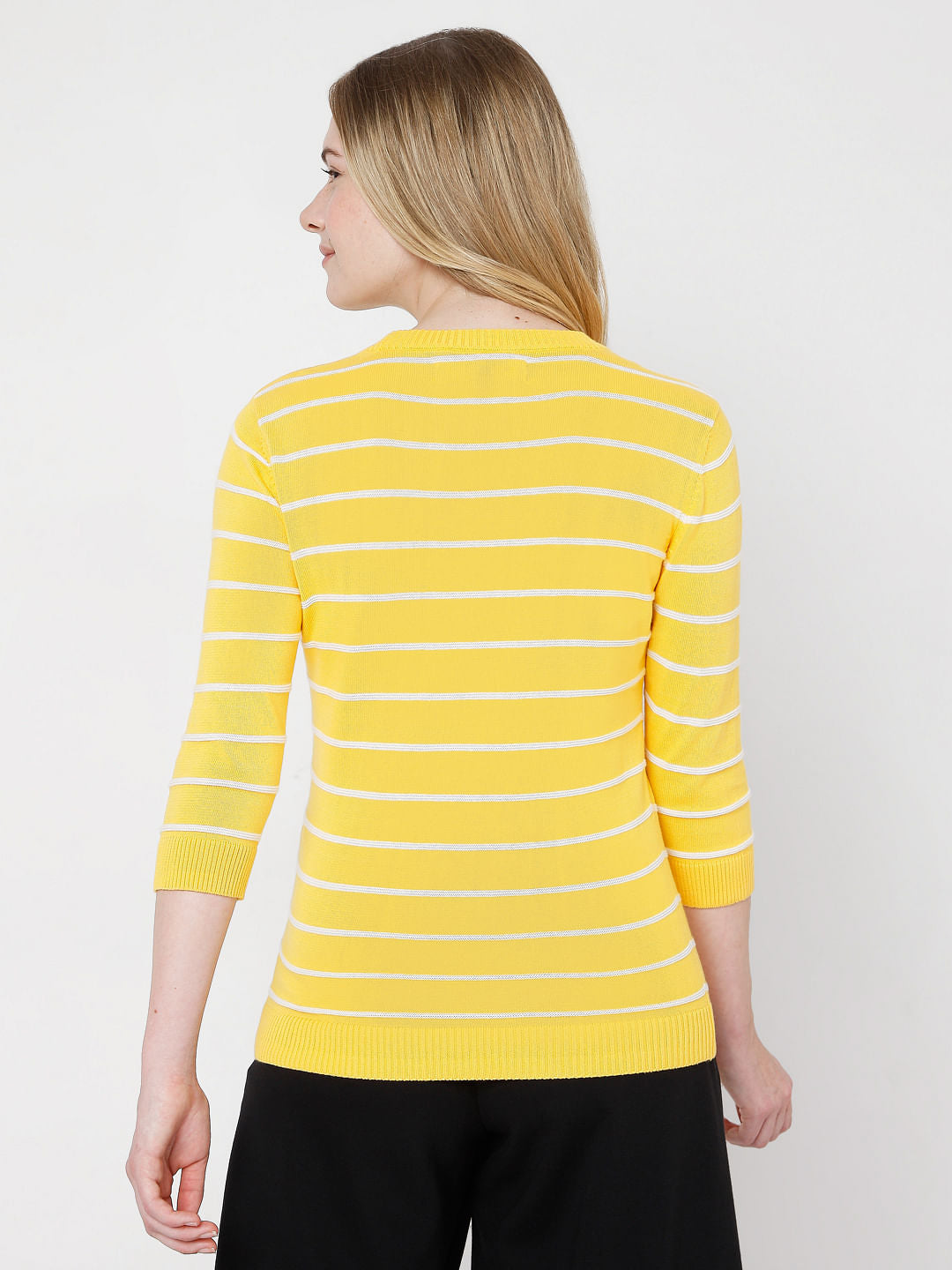 Yellow Striped Pullover