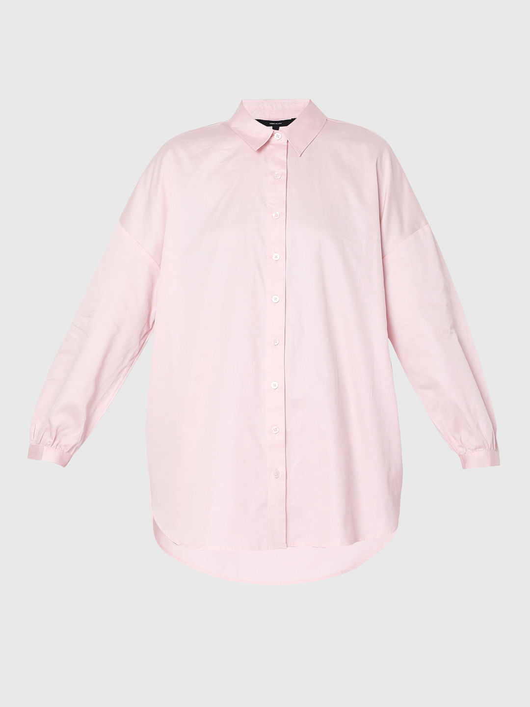 Pink Long Satin Shirt