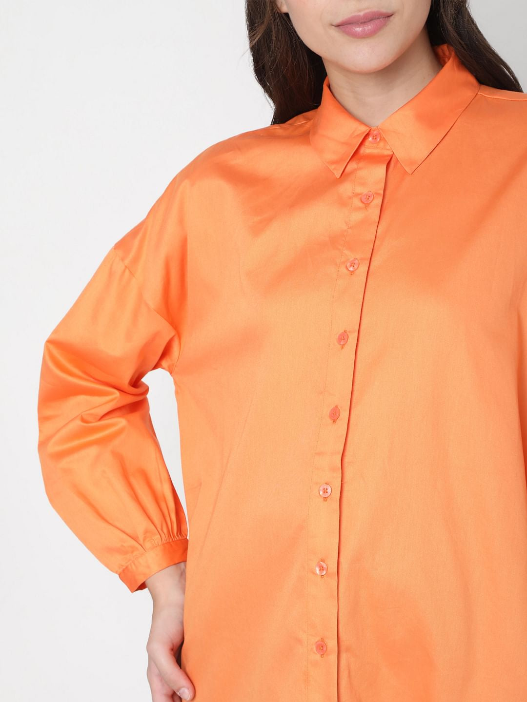 Orange High Low Shirt