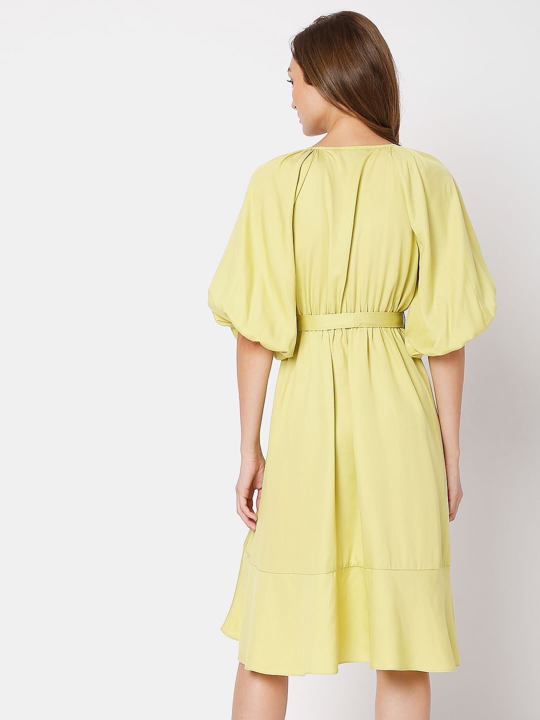 Green Tiered Midi Dress