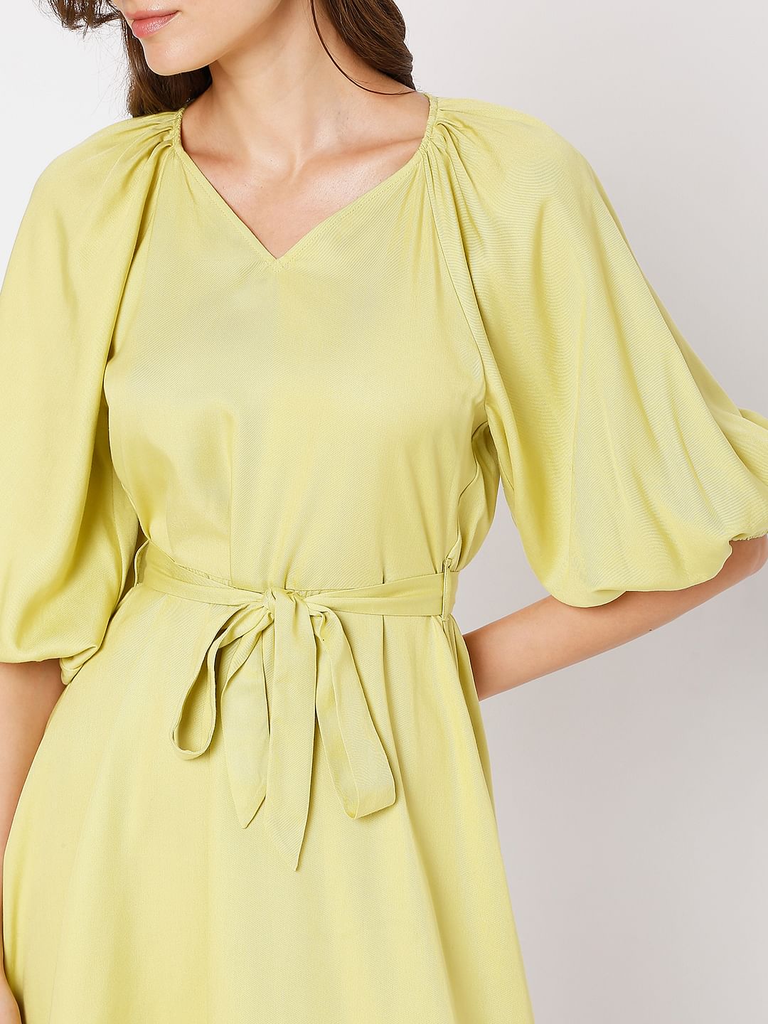 Green Tiered Midi Dress