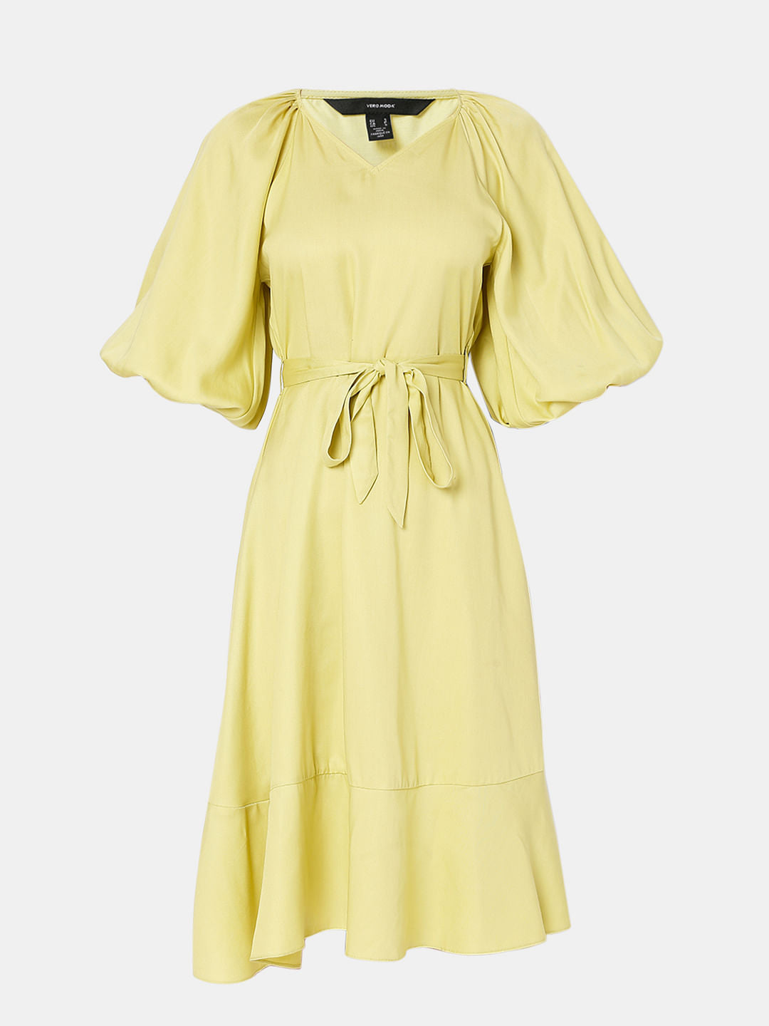 Green Tiered Midi Dress