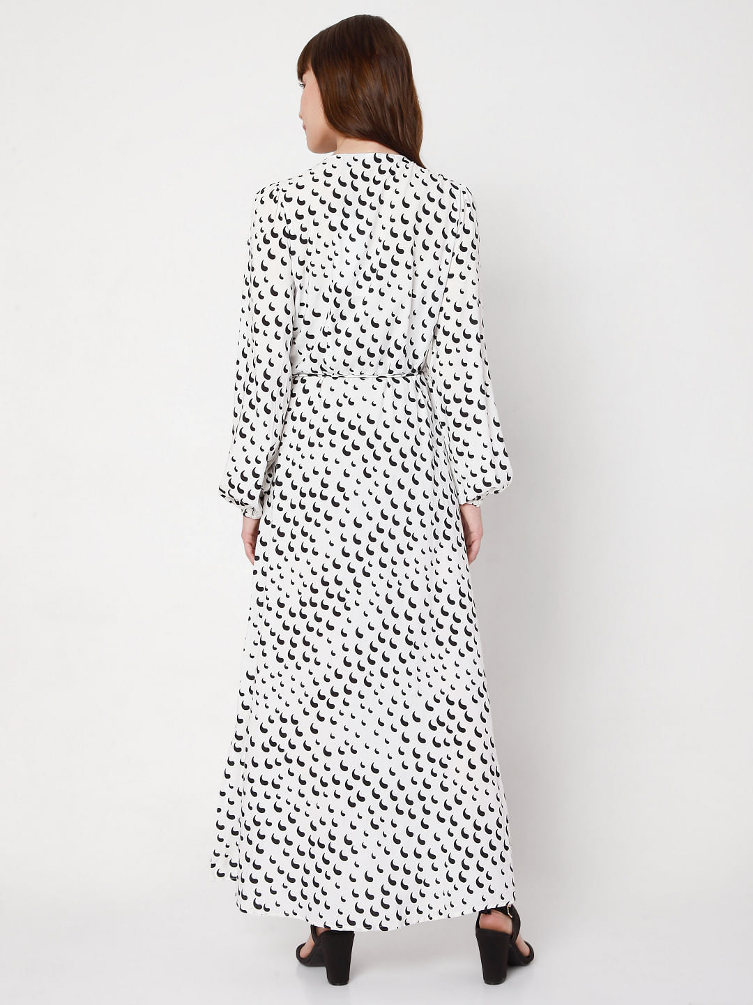 White Printed Maxi Dress