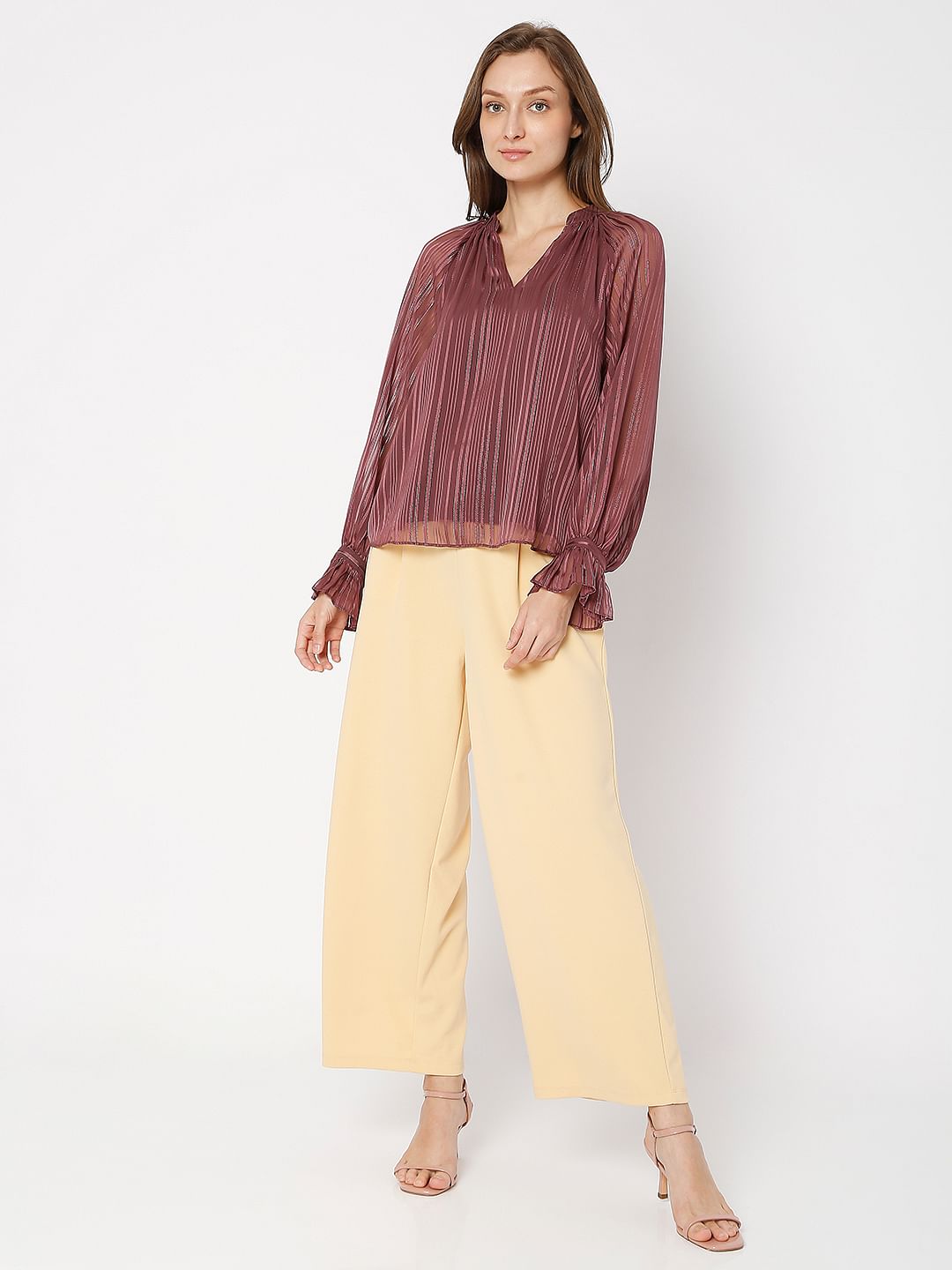 Violet Striped Top