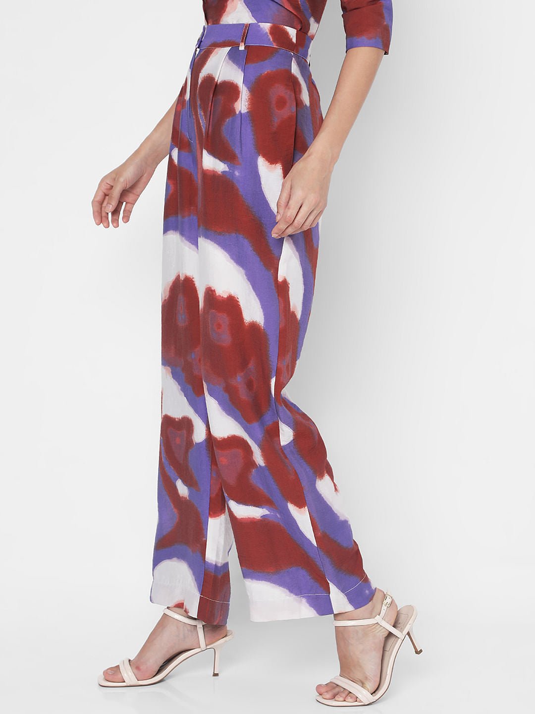 Multi-Coloured High Rise Printed Co-Ord Set Pants