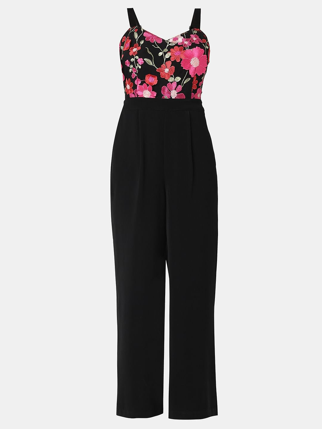 Marquee Black 3D Floral Jumpsuit