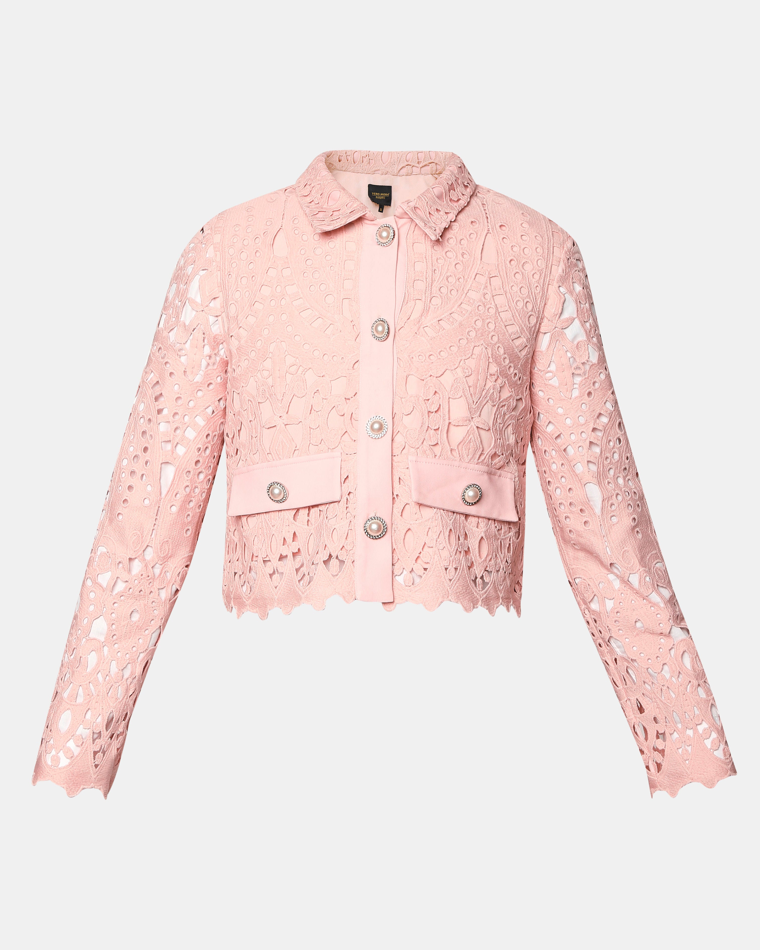 MARQUEE Pink Floral Lace Co-ord Set Shirt
