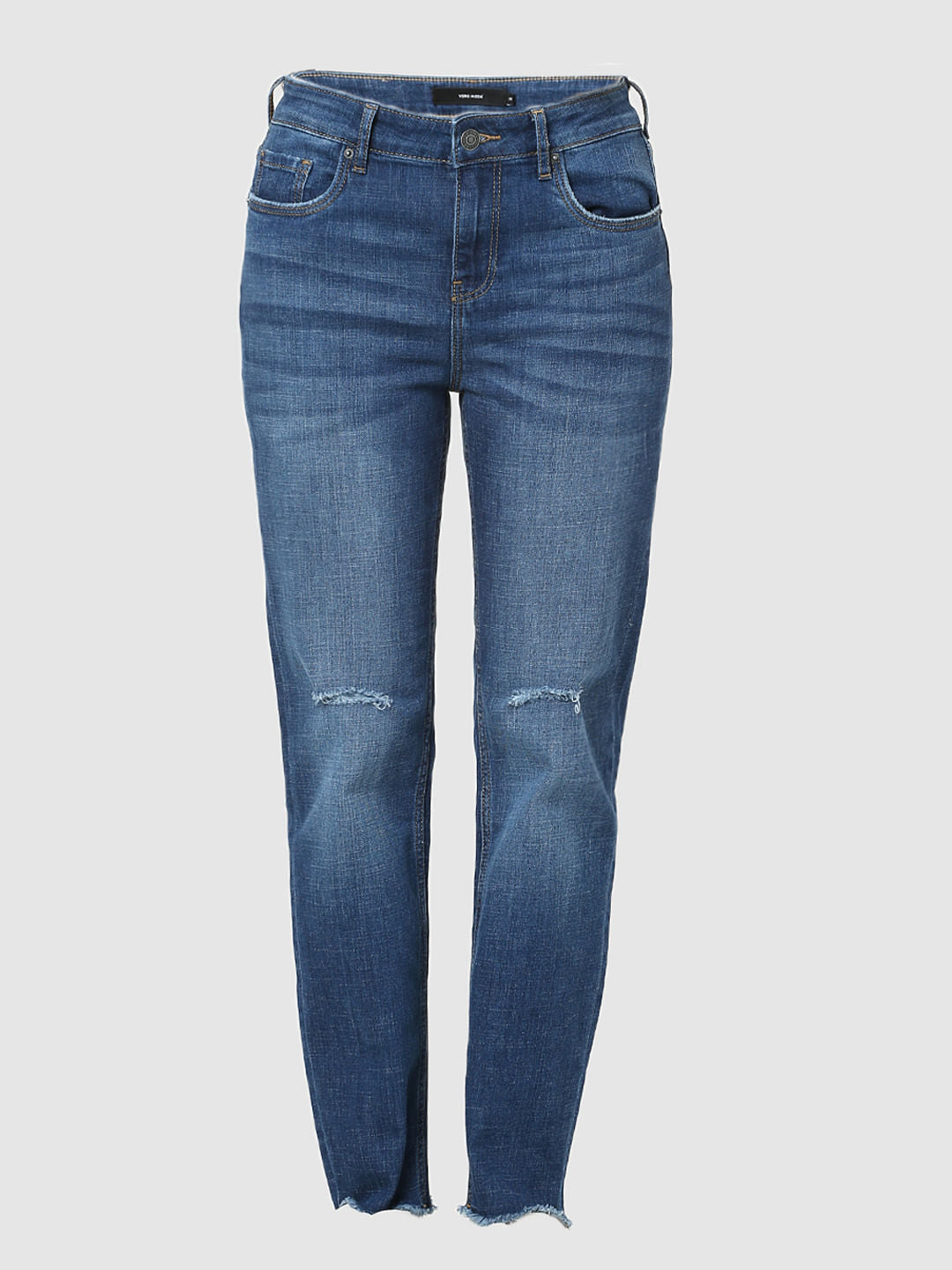 Blue High Rise Slim Jeans