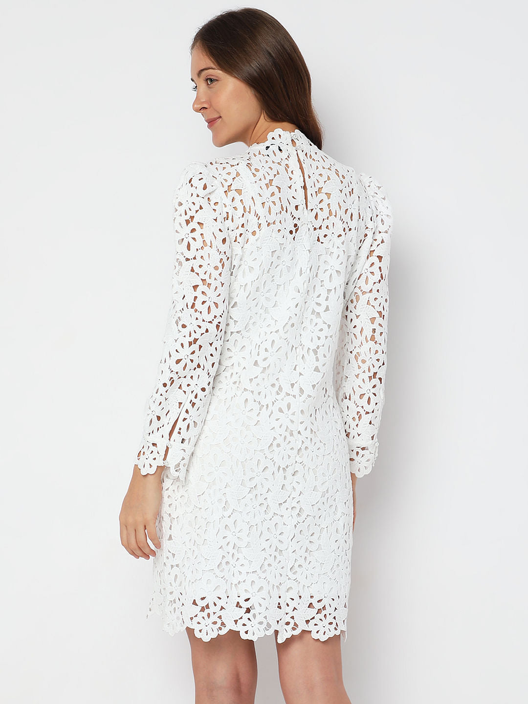White Lace Shift Dress