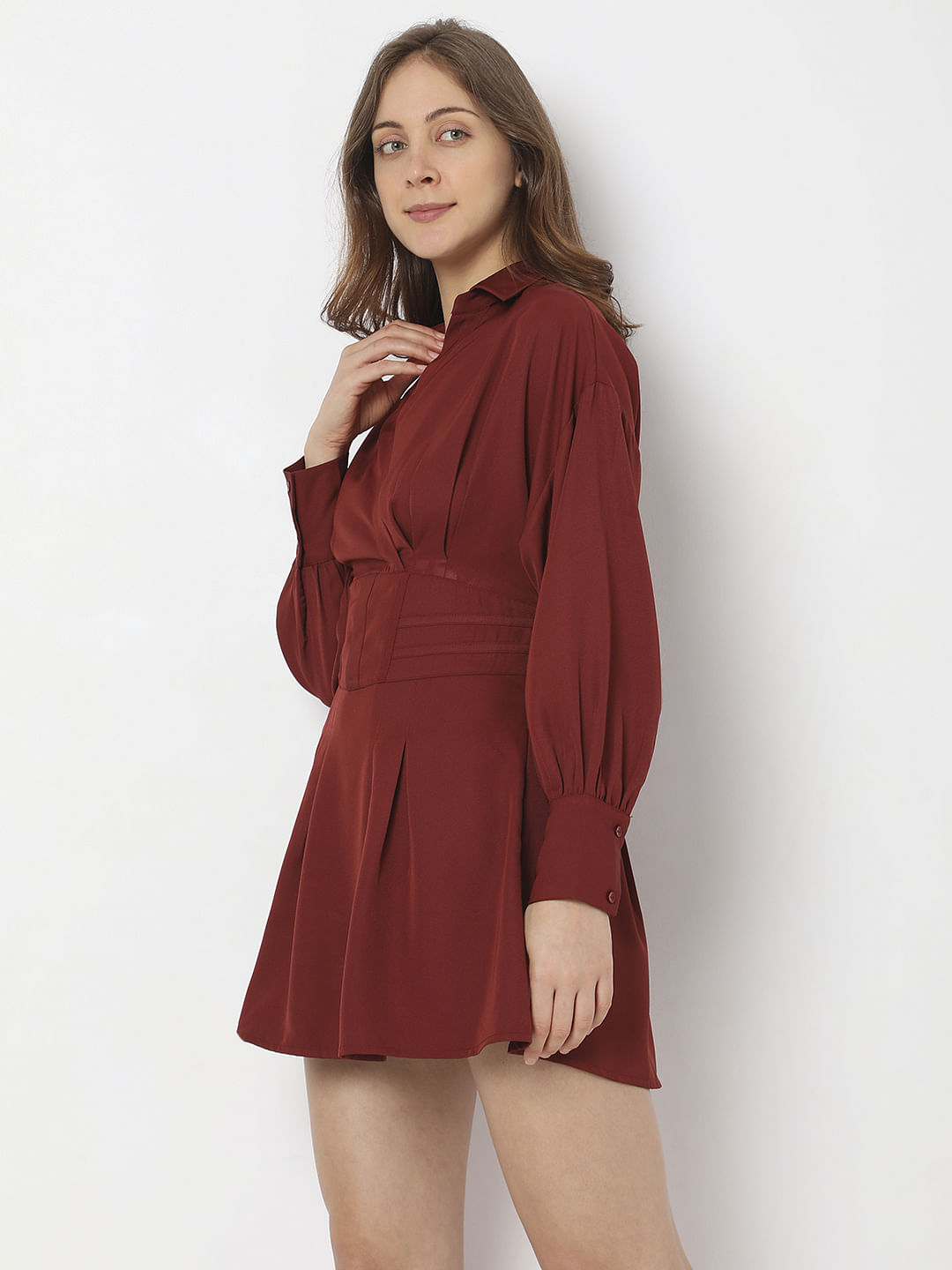 Red Corset Detail Mini Dress