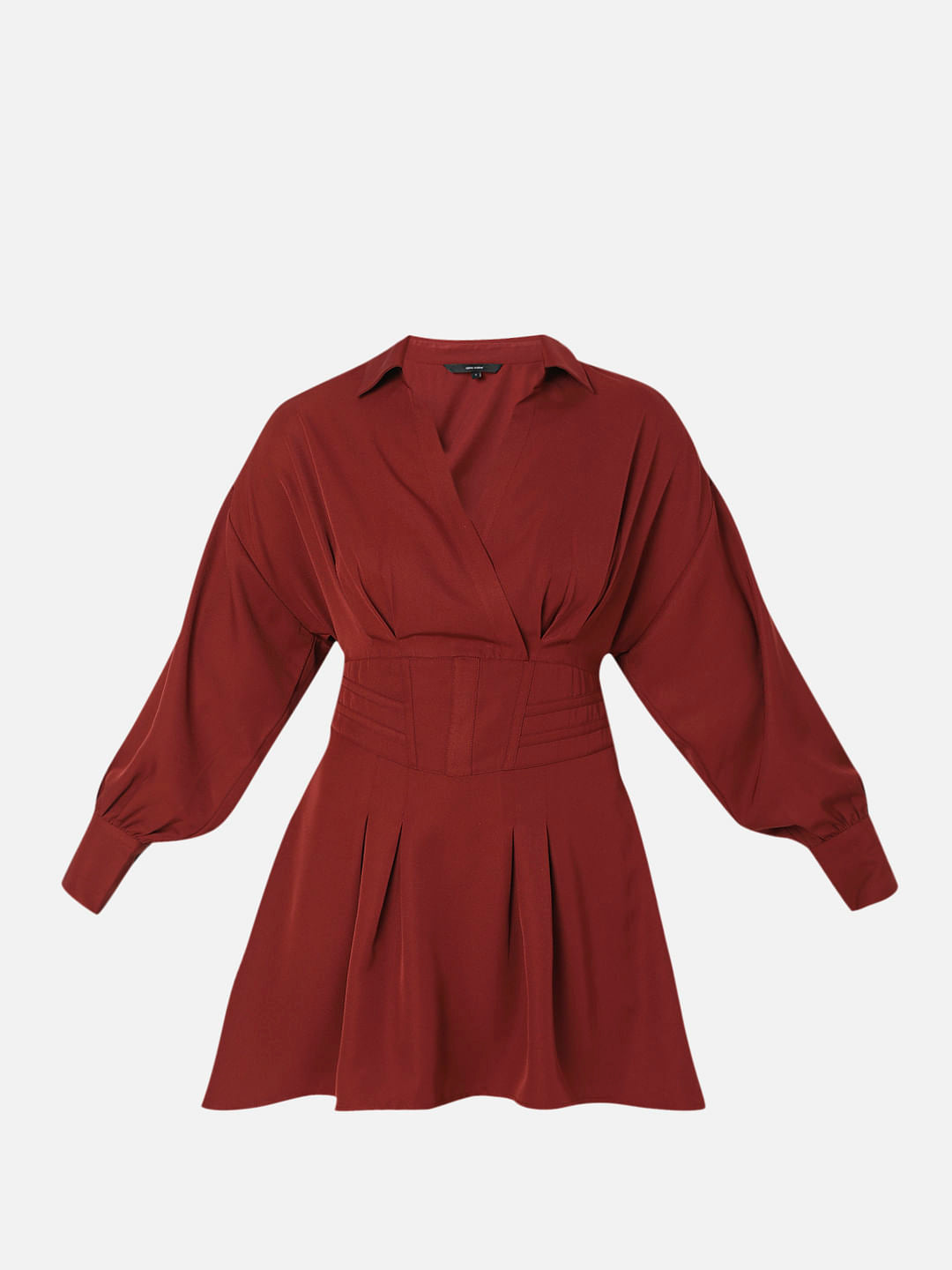 Red Corset Detail Mini Dress