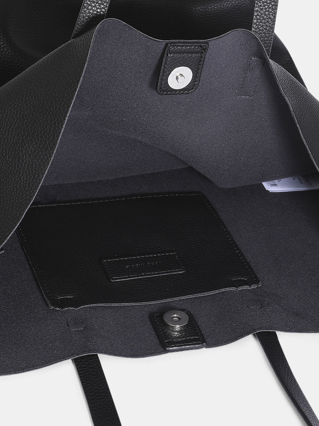 Black Faux Leather Tote