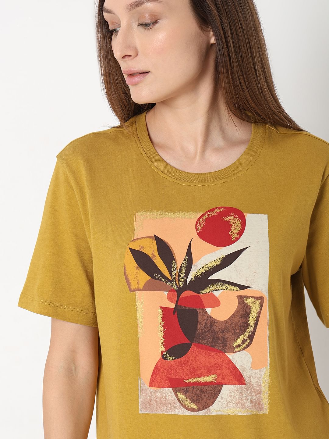 Green Floral Print T-Shirt