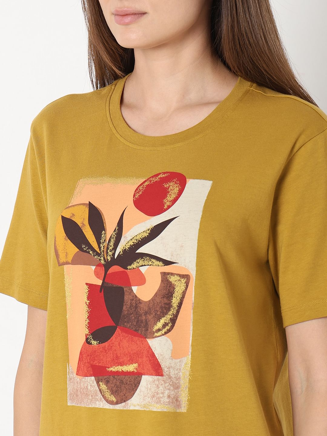 Green Floral Print T-Shirt