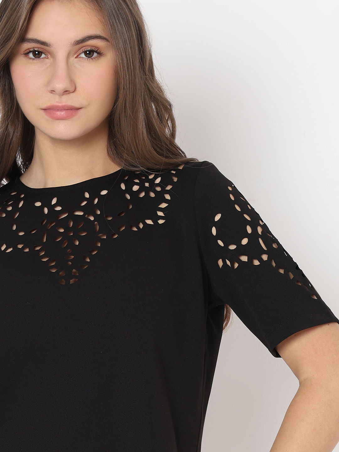 Black Cut-Out T-Shirt