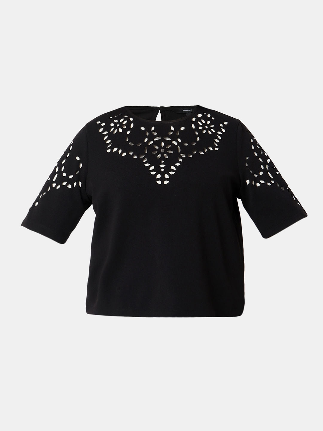 Black Cut-Out T-Shirt