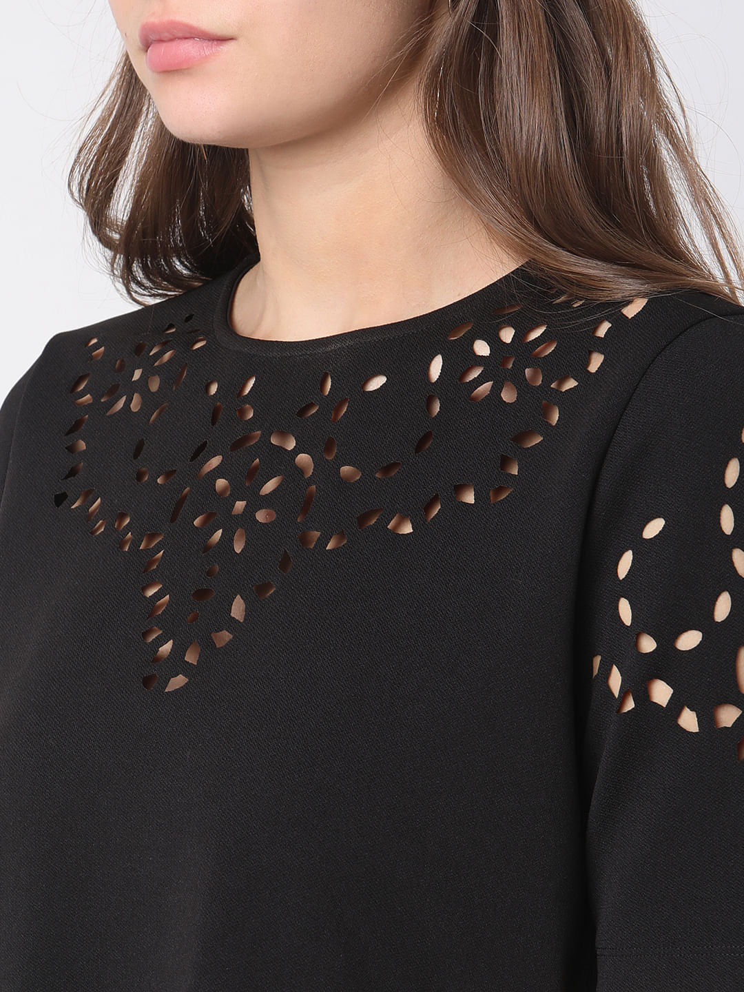 Black Cut-Out T-Shirt