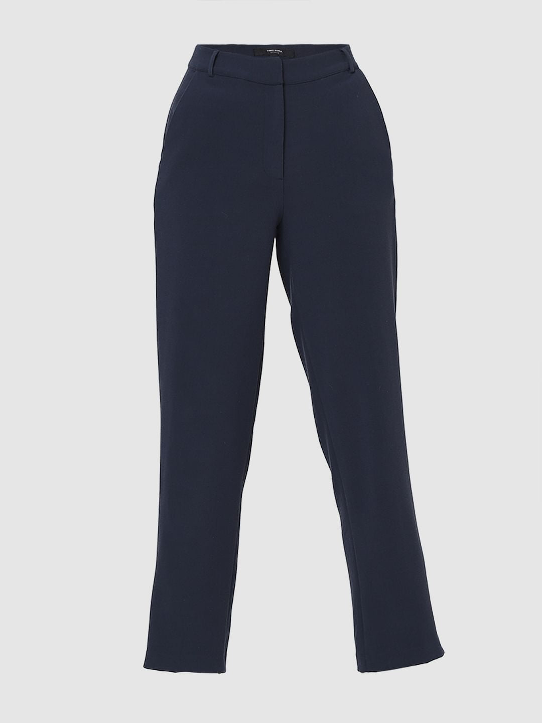 Navy Blue High Rise Straight Fit Pants