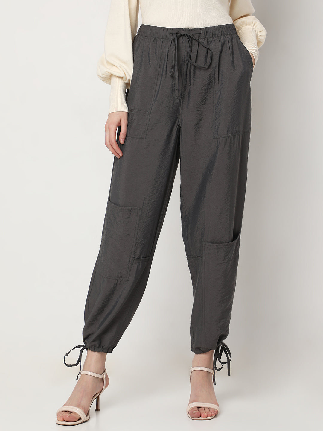 VERO MODA Brown Regular Fit Trousers