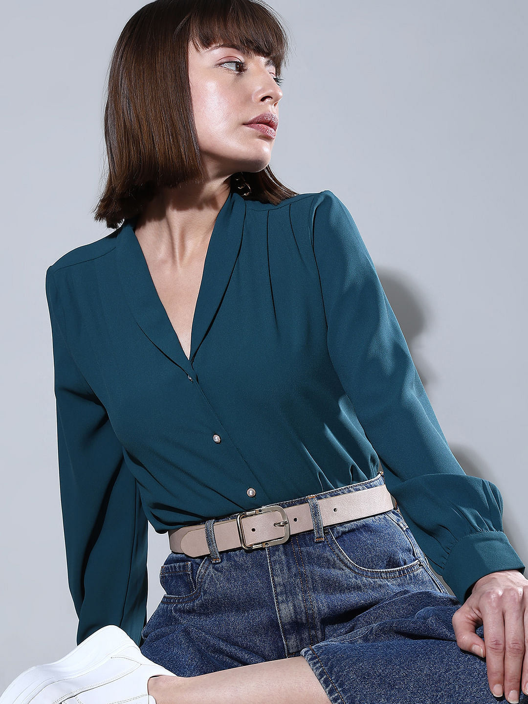 Green Full Sleeves Top