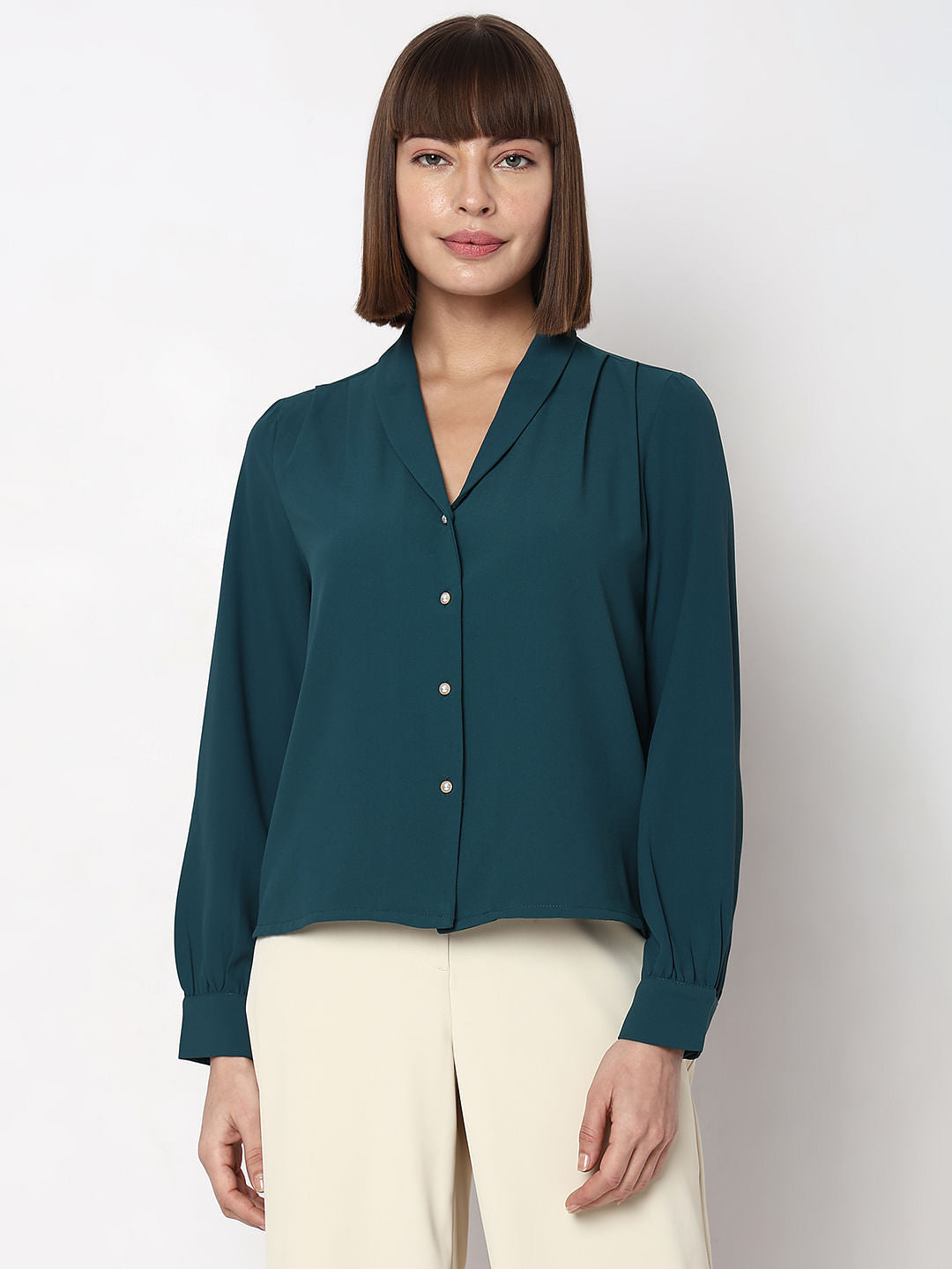 Green Full Sleeves Top