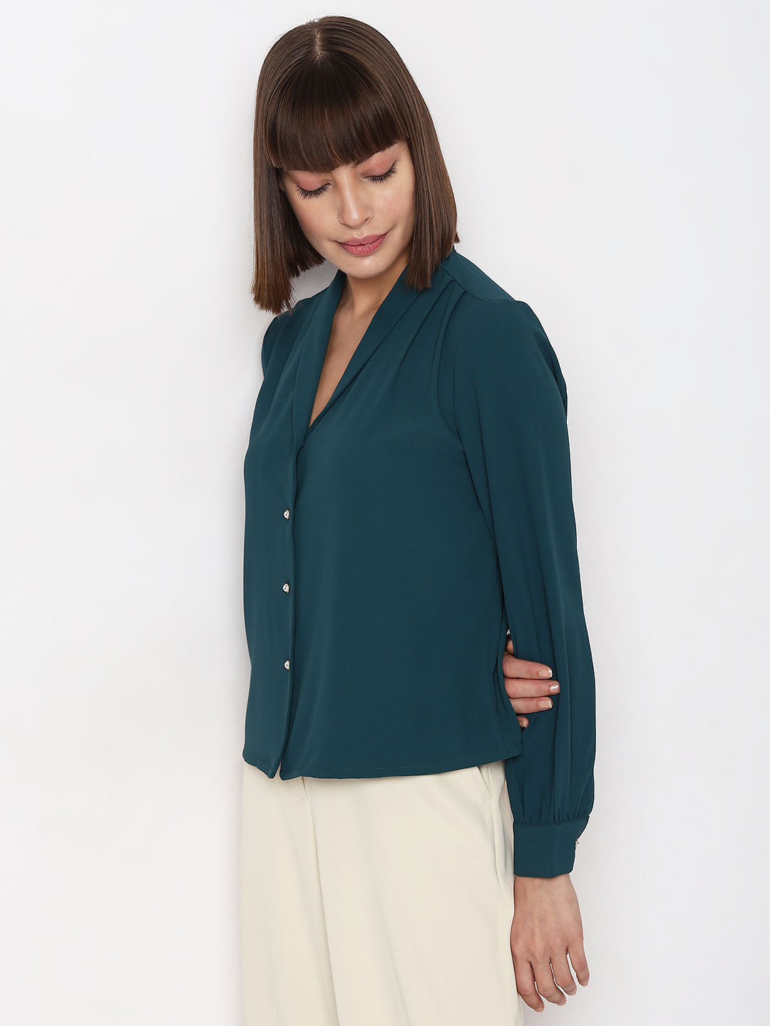 Green Full Sleeves Top
