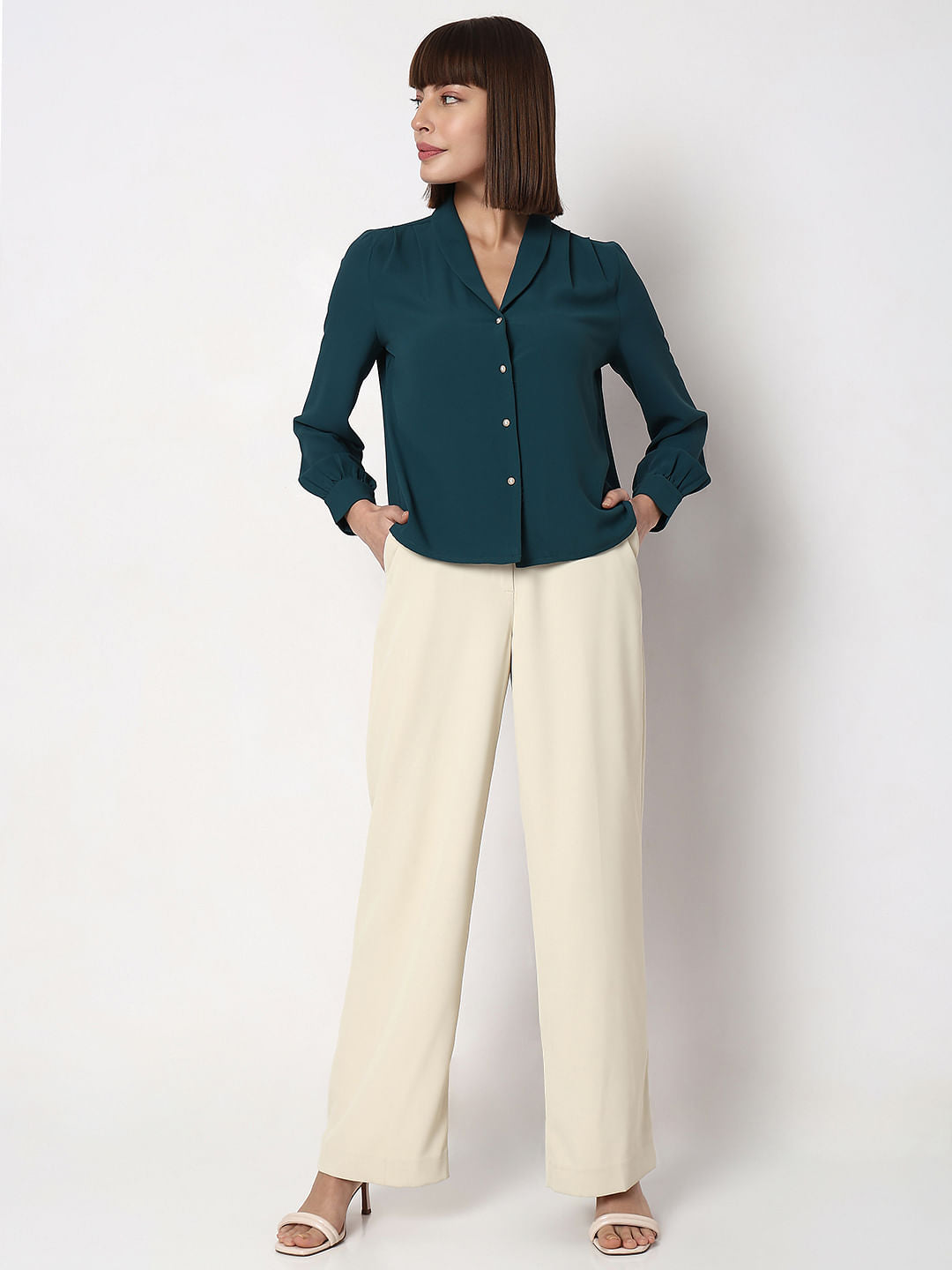 Green Full Sleeves Top