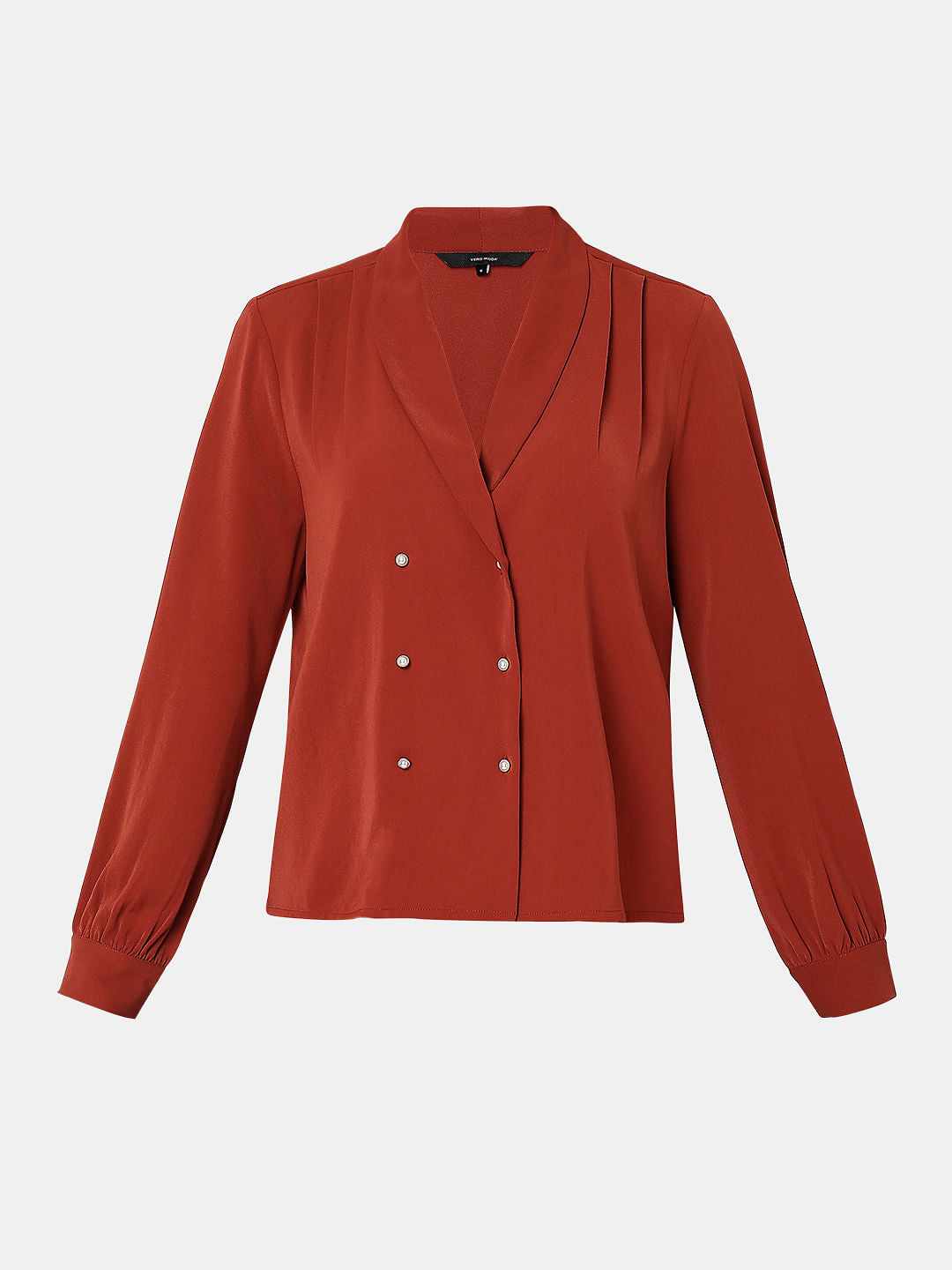 Brick Red Full Sleeves Top