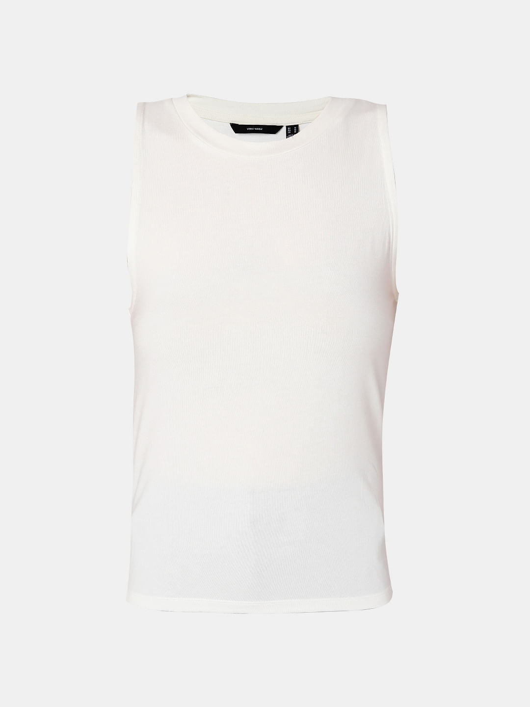 White O-Neck Tank Top