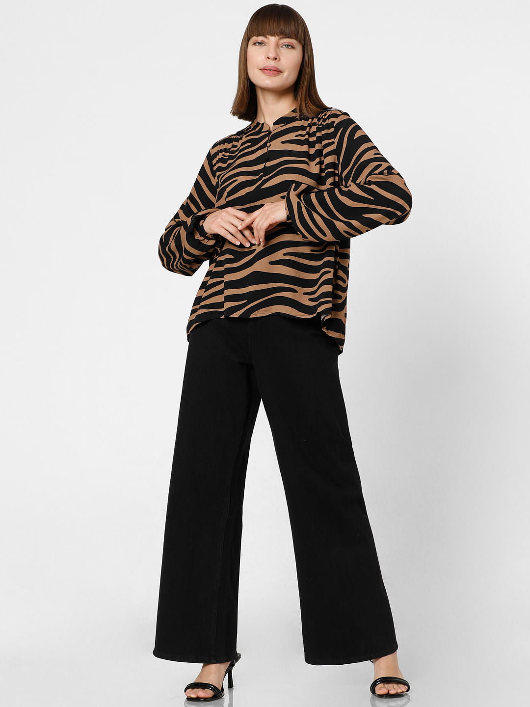 Brown Animal Print Top