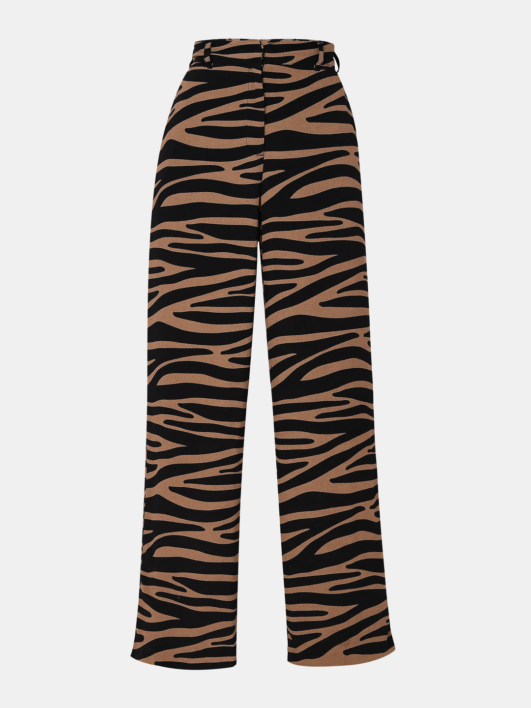 Brown High Rise Animal Print Pants